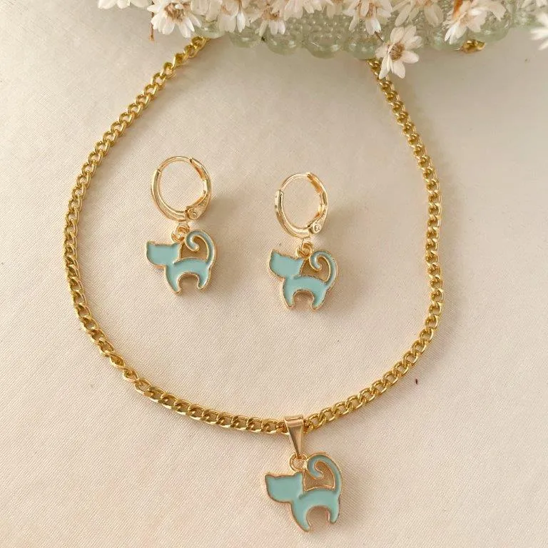 Conjunto Infantil Gato Resinado