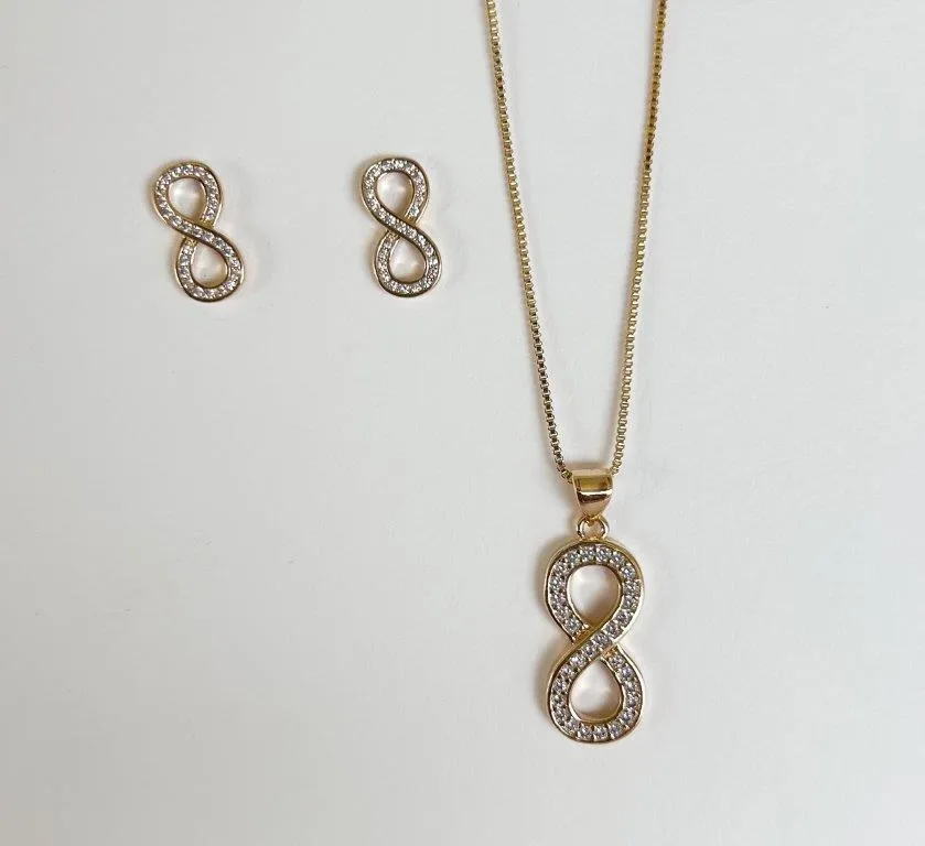 Conjunto Simbolo Infinito Cravejado