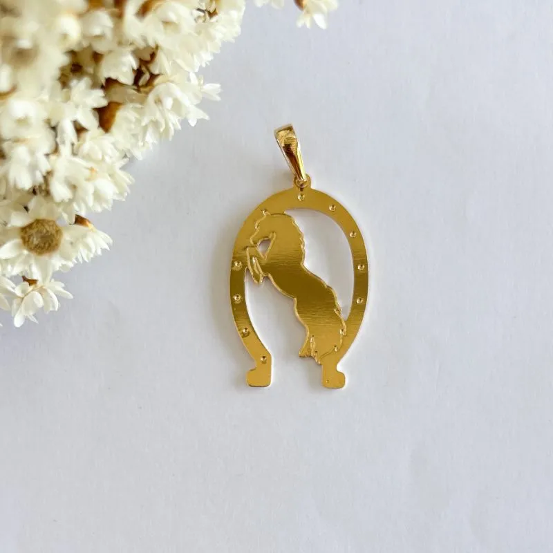 Pingente Cavalo com Ferradura