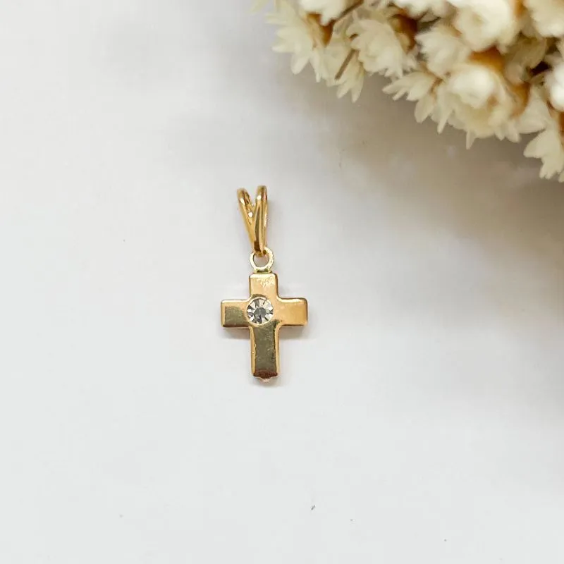 Pingente Cruz e Zirconia