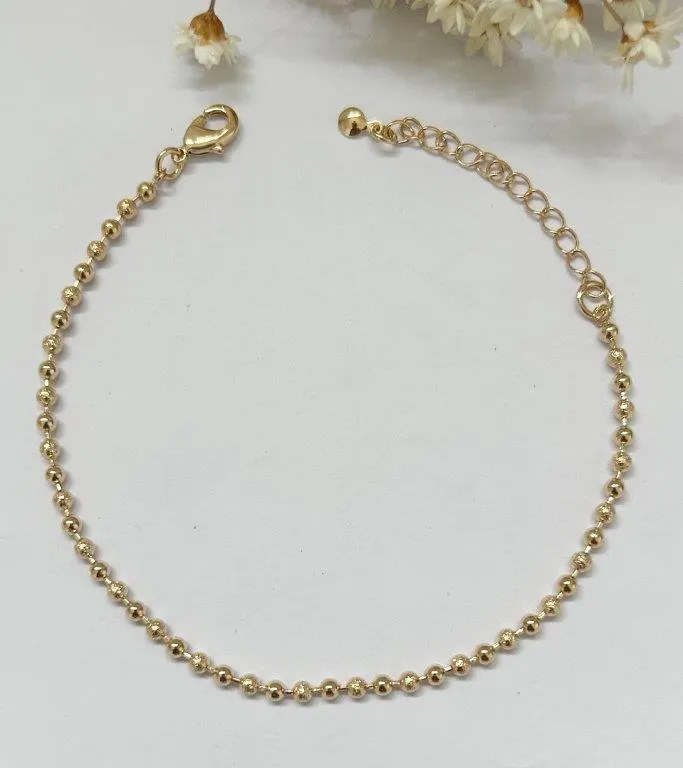Pulseira Bolinhas Fosca e Lisa