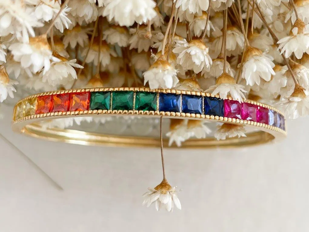 Pulseira Bracelete Baguete Quadrada