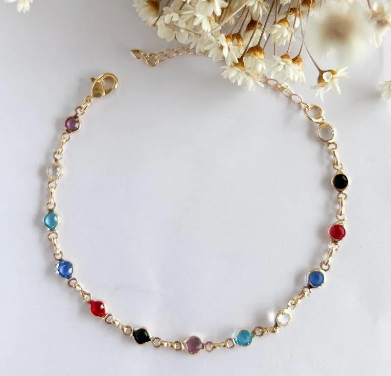 Pulseira Cristais Colors