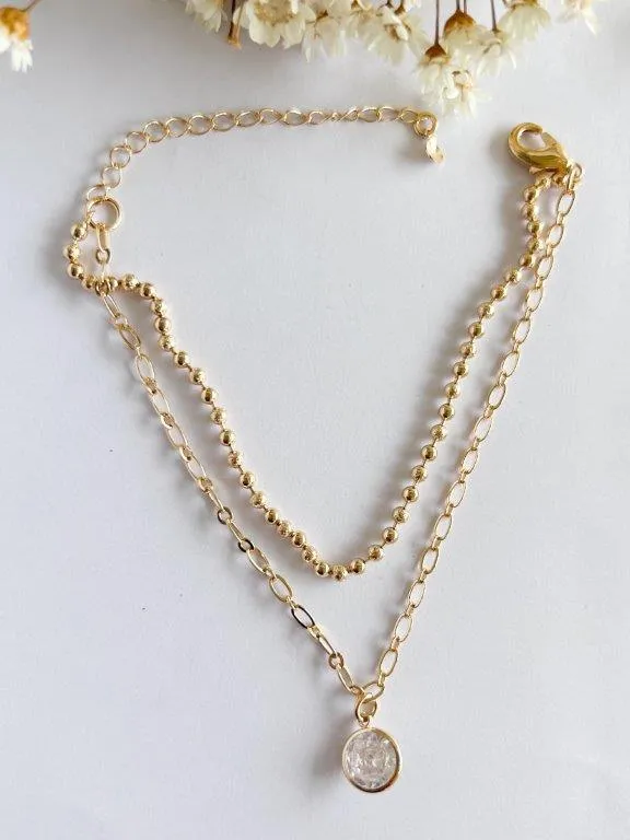 Pulseira Dupla c/ Ponto de Luz