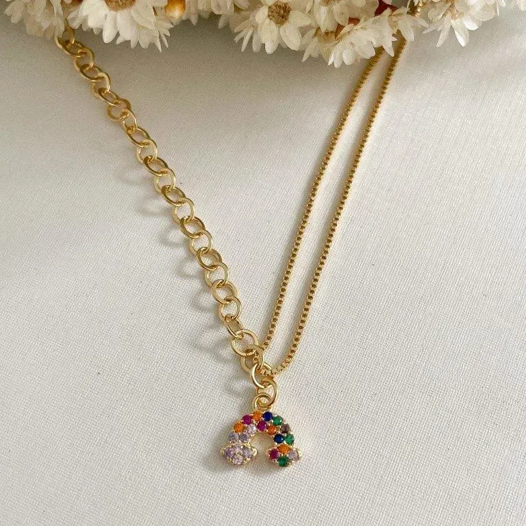 Pulseira Infantil Dupla Arco Iris