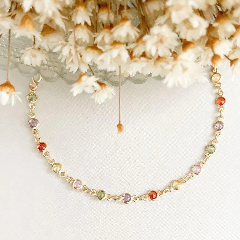 Pulseira Zirconias Redondas