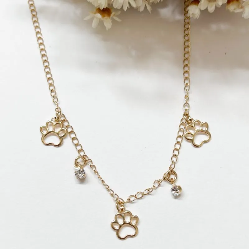 Tornozeleira Patinhas e Zirconias