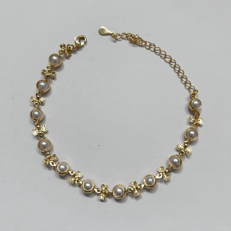 Pulseira Perolas e Laços