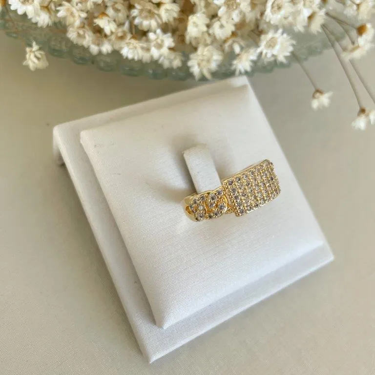 Anel Cravejado Microzirconias