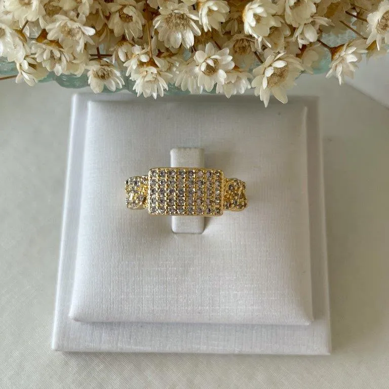 Anel Cravejado Microzirconias