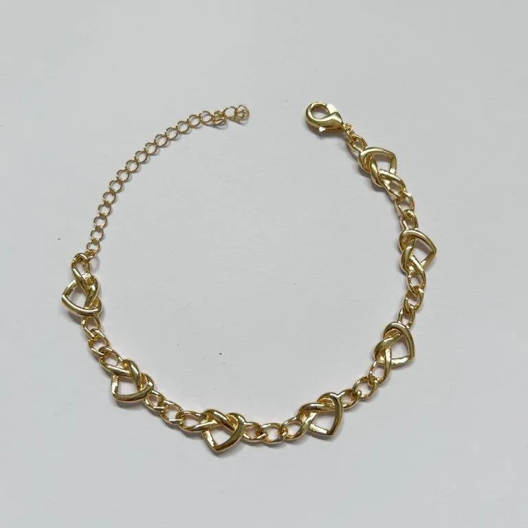 Pulseira Coração Trançado
