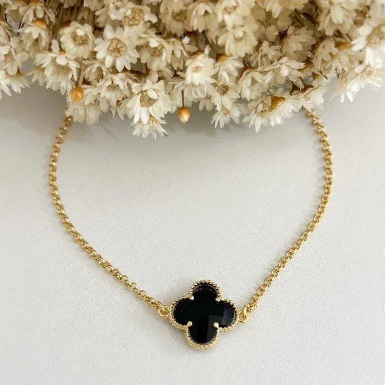 Pulseira Flor Negra
