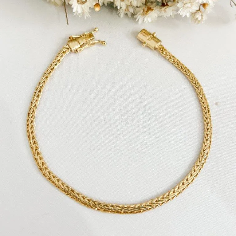 Pulseira Masculina Malha Trançada 25mm