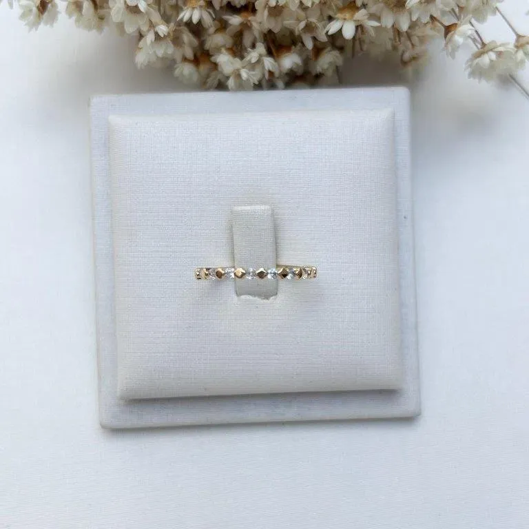 Anel Mini Esferas e Zirconias