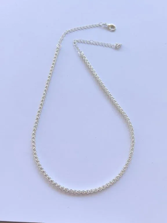 Colar Chocker Blocos 4mm