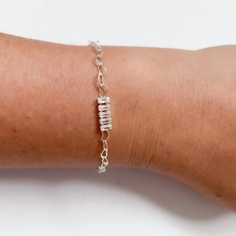 Pulseira 5 Baguetes  Cristais
