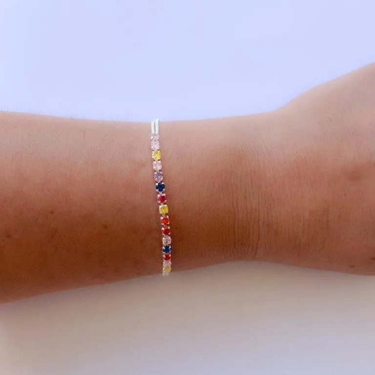Pulseira Dupla com Cristais Colors