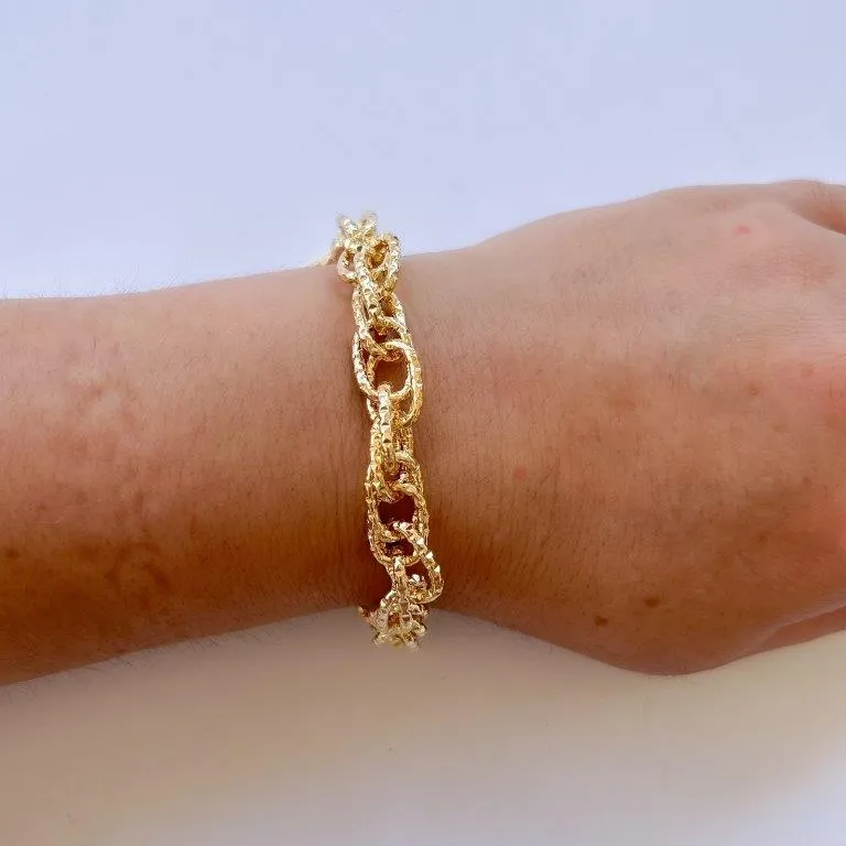 Pulseira Corda Estampada Fecho Lagosta