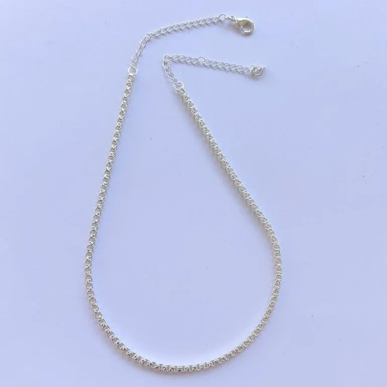 Colar Chocker Blocos 4mm
