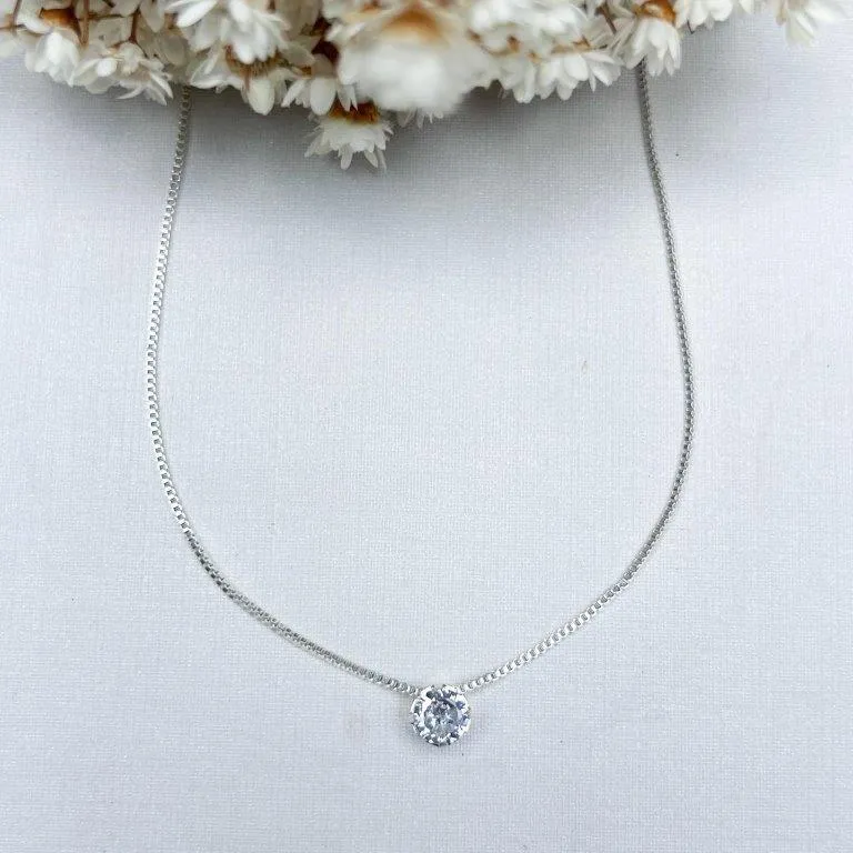 Colar Chocker Ponto Luz 0,8cm