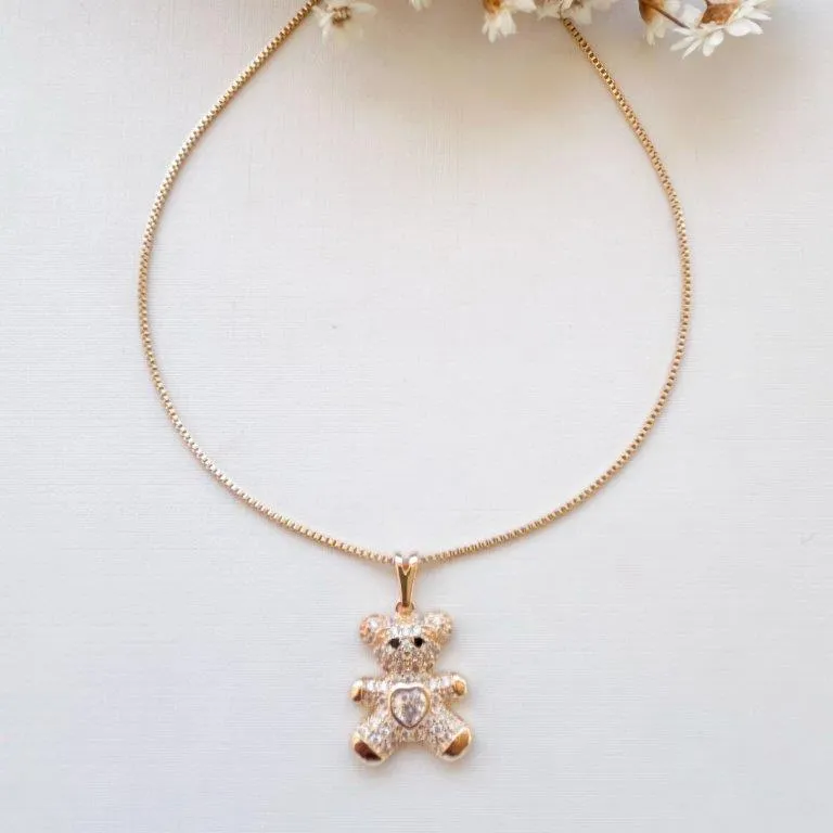 Colar Urso Cravejado
