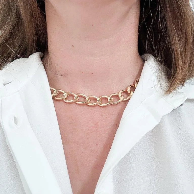 Colar Chocker Elos Grossos Ad