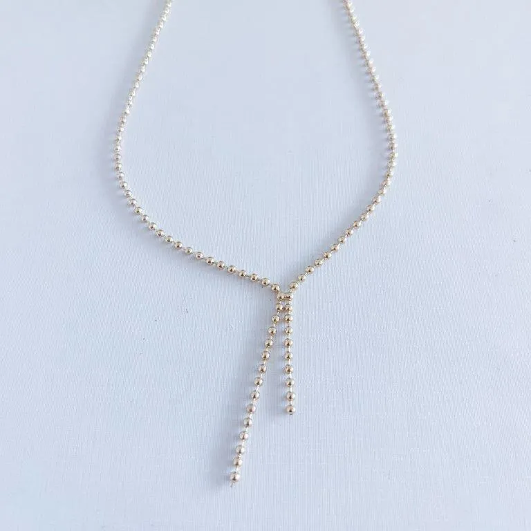 Colar Chocker Gravata Bolinhas