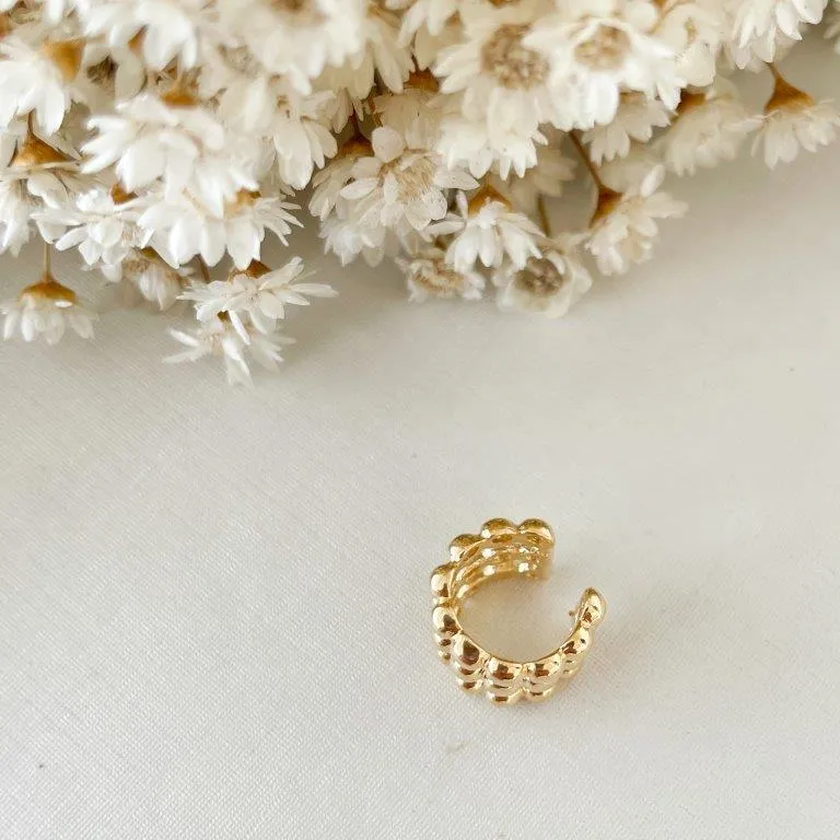 Brinco Piercing Fileiras de Bolinhas
