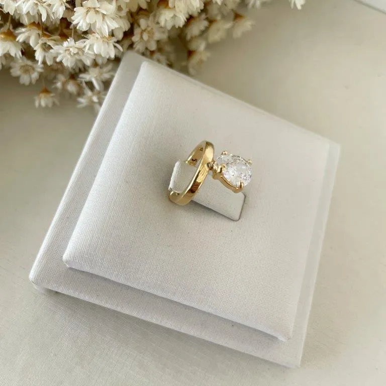 Brinco Piercing Gota Cristal