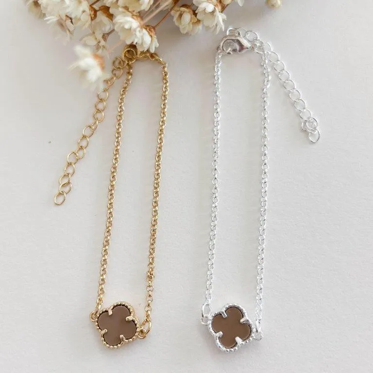 Pulseira Trevo Mocha Mousse
