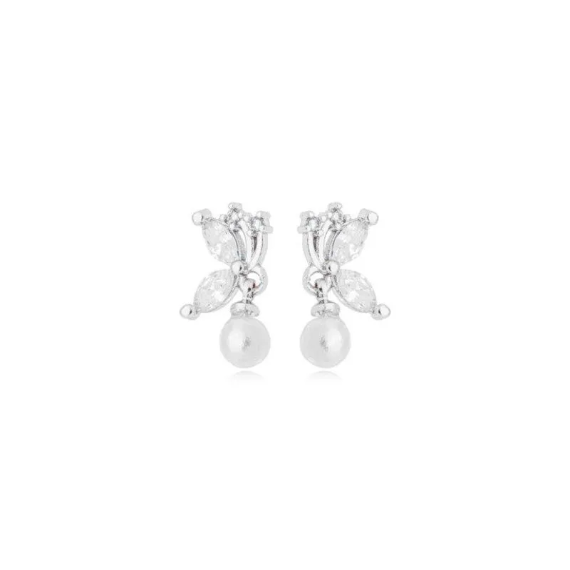 Brinco Zirconia e Pingente Pérola