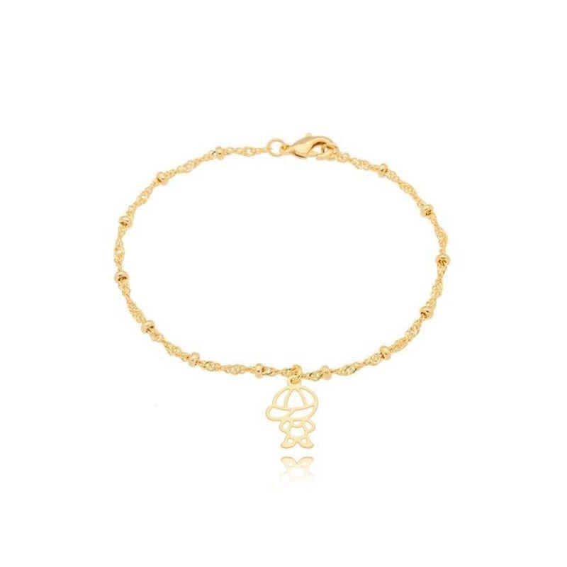 Pulseira Filha com Esferas Ouro