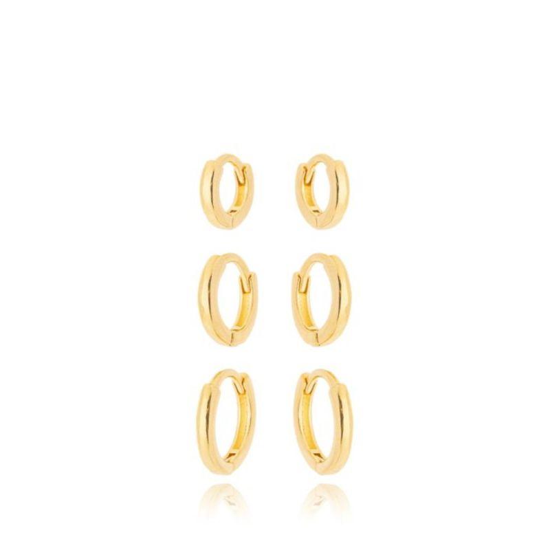 Brinco Trio Argola Lisa Redonda