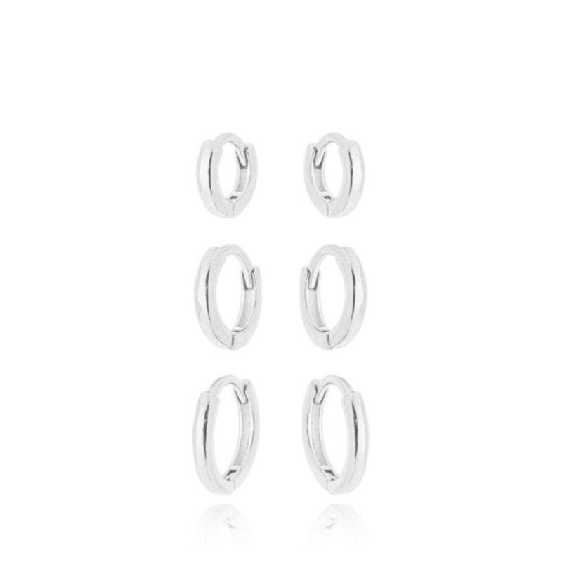 Brinco Trio Argola Lisa Redonda