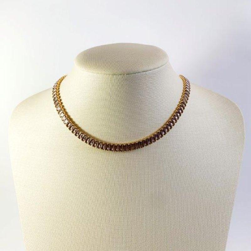 Colar Chocker  Sequencia Baguete Colorida
