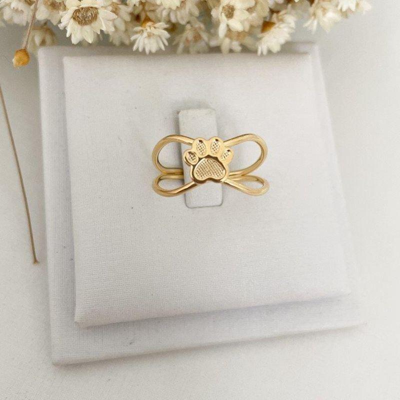 Anel Aro Duplo Patinha