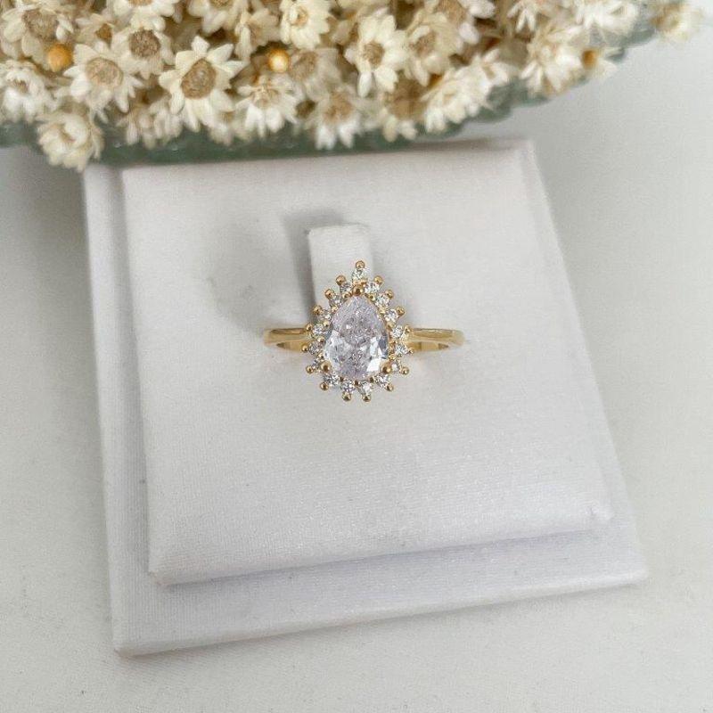 Anel Gota Colorida Cravejado