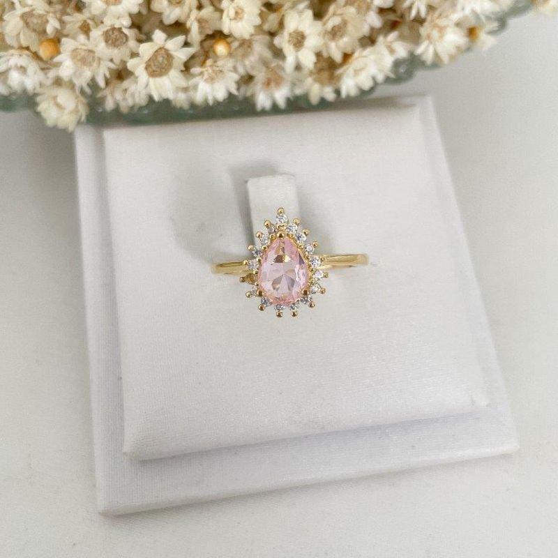 Anel Gota Colorida Cravejado