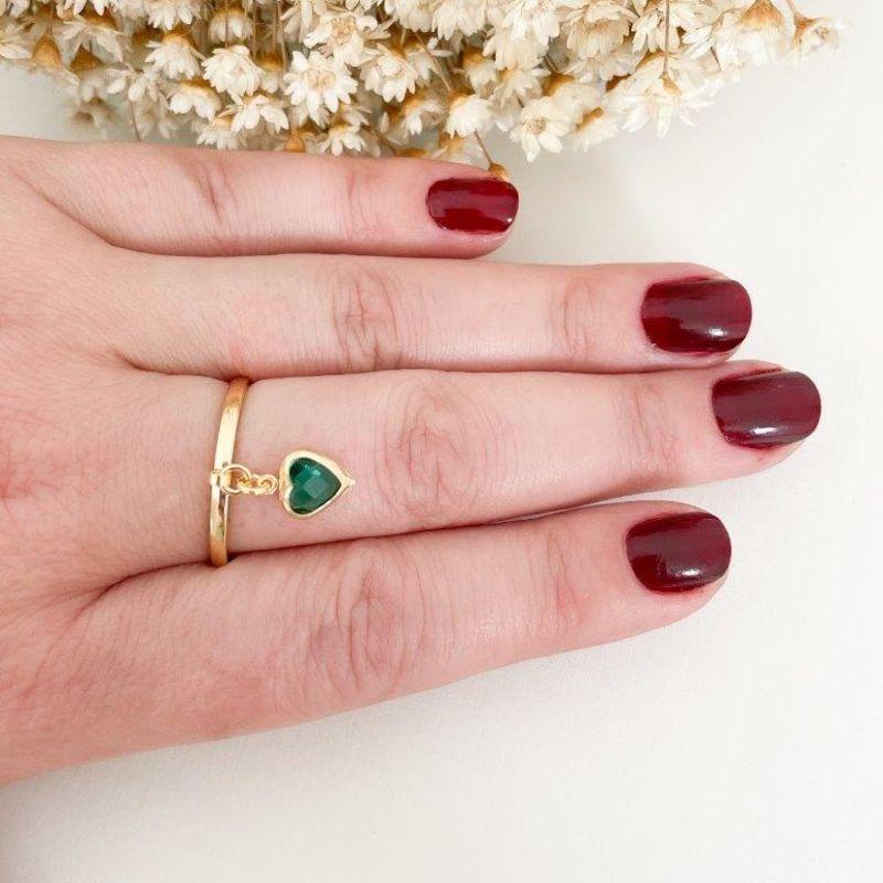 Anel Pingente Coração Colors