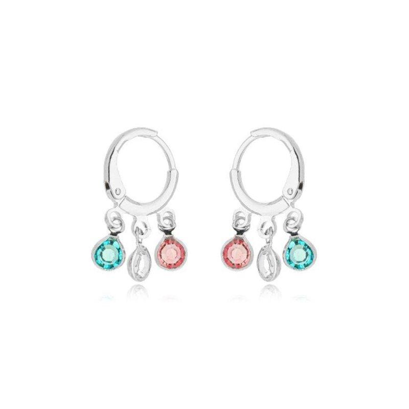 Brinco Argola Zirconias Colors