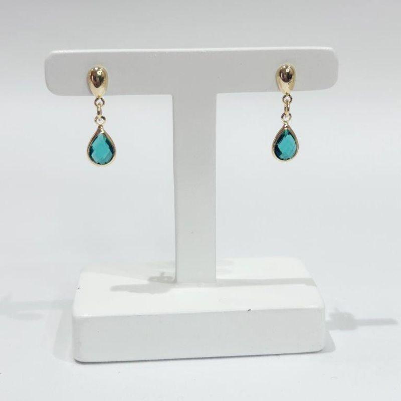 Brinco Pedente Gota de Luz Ouro