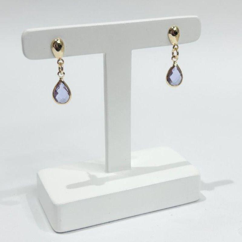 Brinco Pedente Gota de Luz Ouro