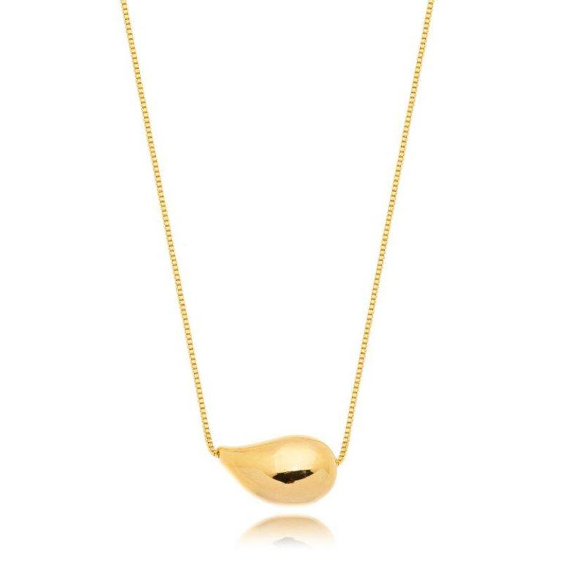 Colar Gota Deitada Ouro