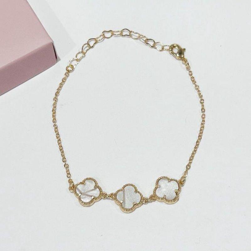 Pulseira 3 Trevos Perola