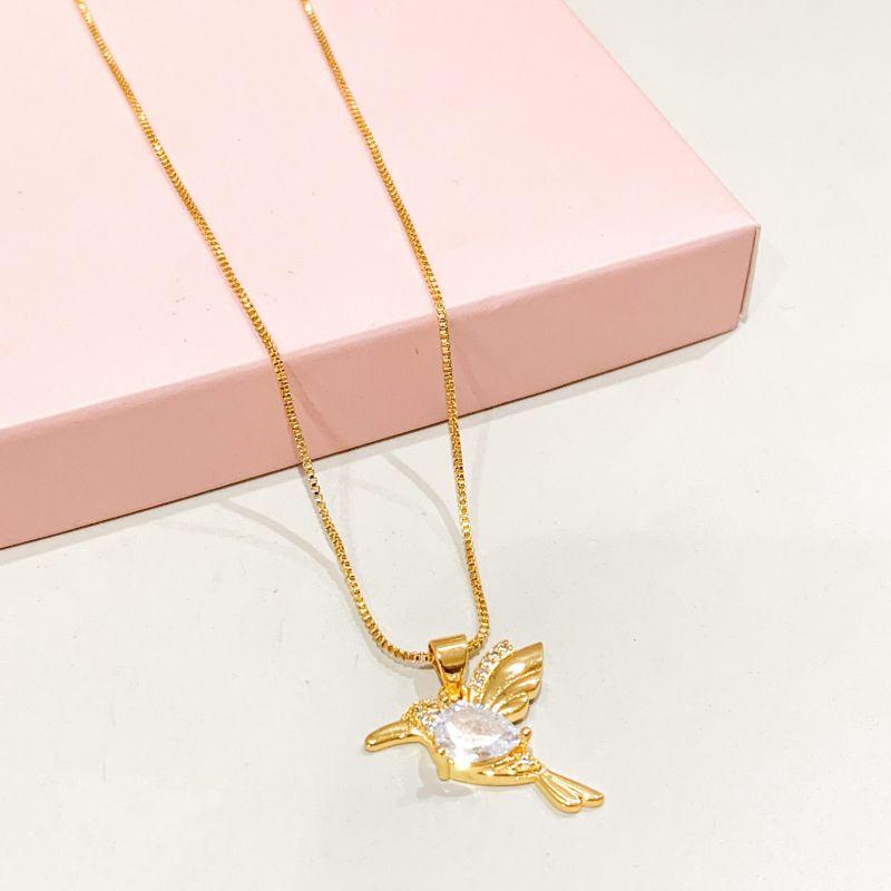 Colar Beija Flor Ouro