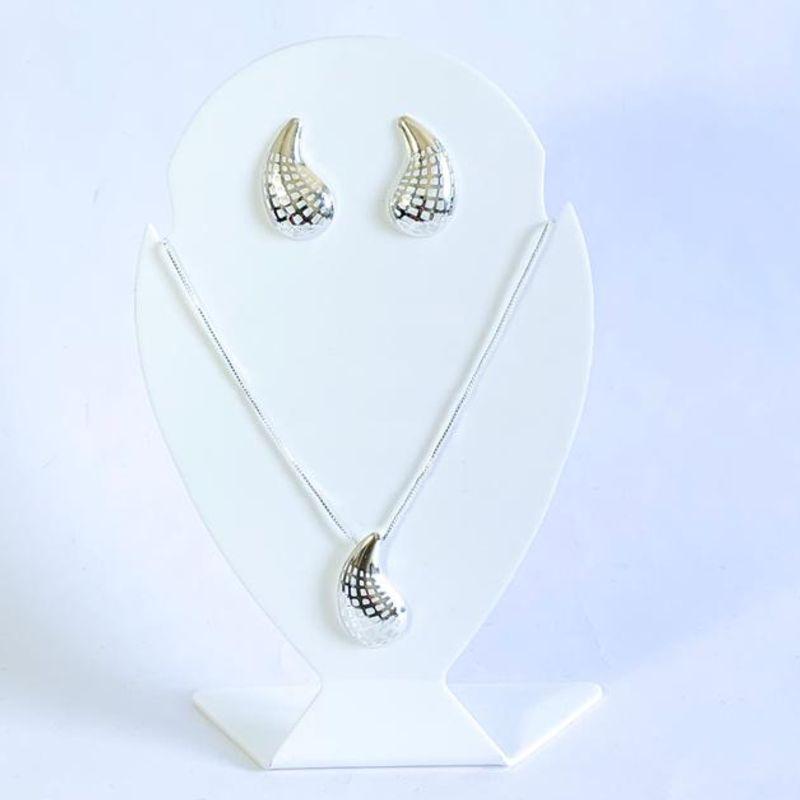 Conjunto Gota Telinha Prata