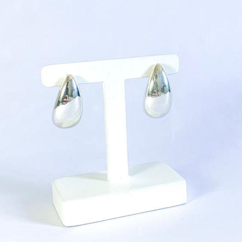 Brinco Gota Lisa Prata