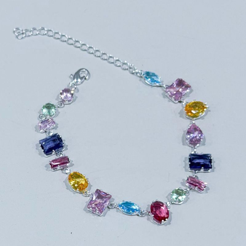 Pulseira Geométrica Luxo Prata