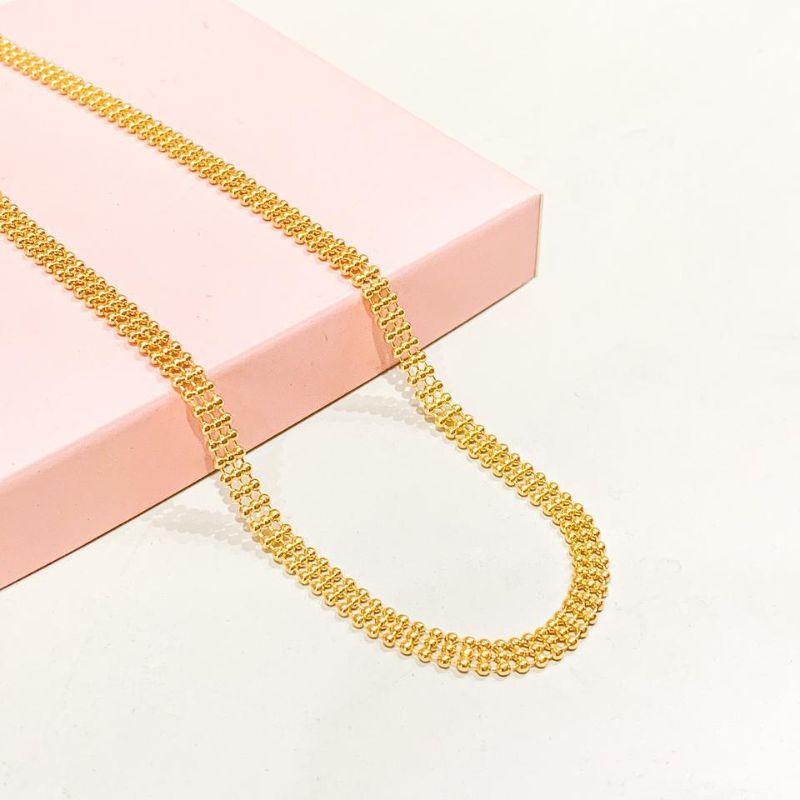 Colar Chocker Grade de Bolinhas Ouro