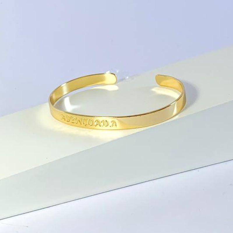 Pulseira Bracelete Abençoada Ouro